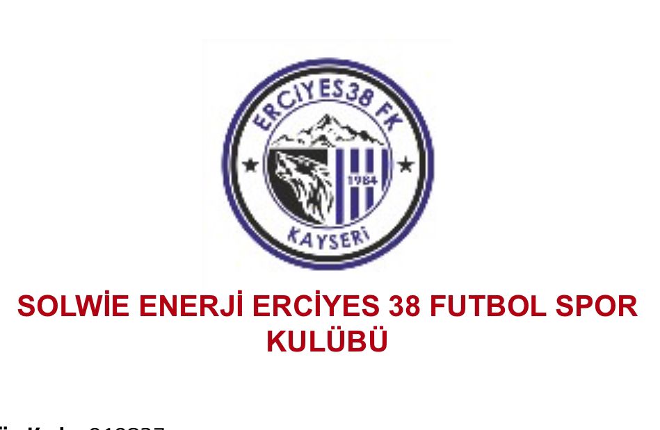 Kayseri’nin 3’üncü Lig takımının adı Solwie Enerji Erciyes 38 FK oldu